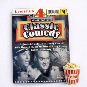 Classic Comedy 4 Movie DVD Set Abbott Costello Laurel Hardy Road to Bali